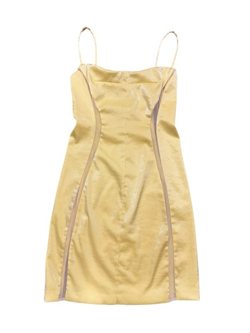 NBD Satin Yellow Mini Dress NEW